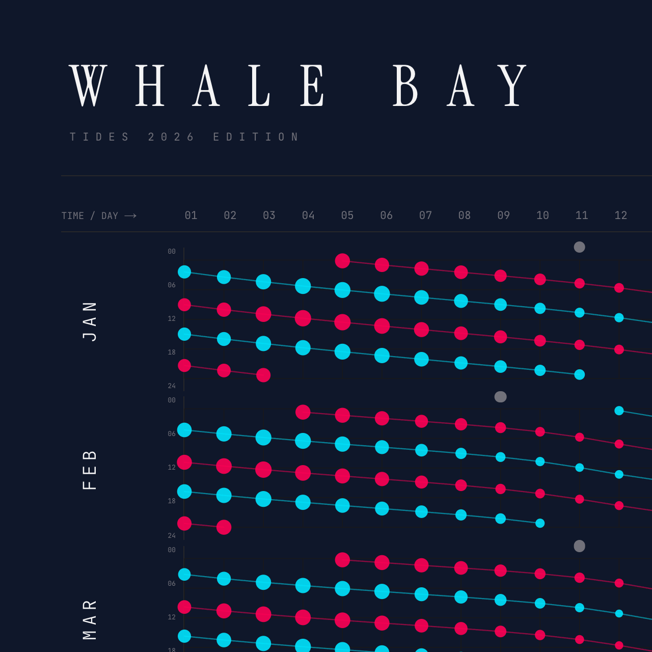 Whale Bay poster detail — top left