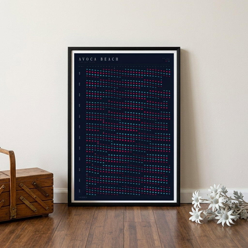 Poster in an interior setting