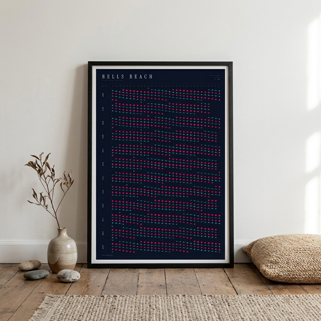 Poster in an interior setting