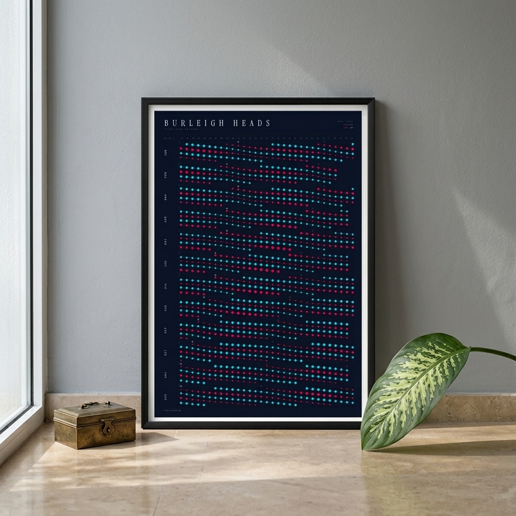 Poster in an interior setting