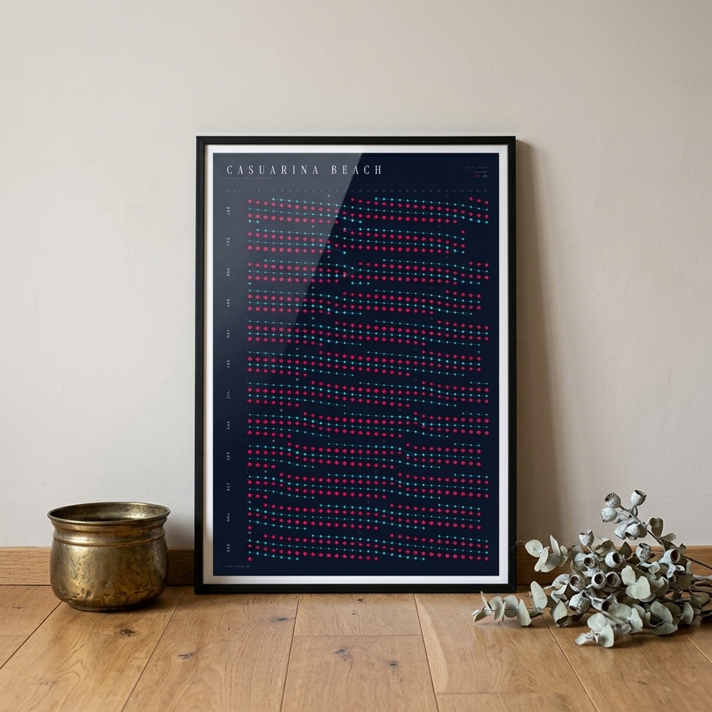 Poster in an interior setting