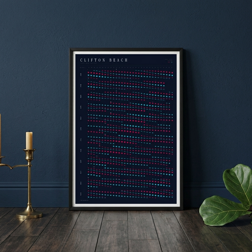 Poster in an interior setting