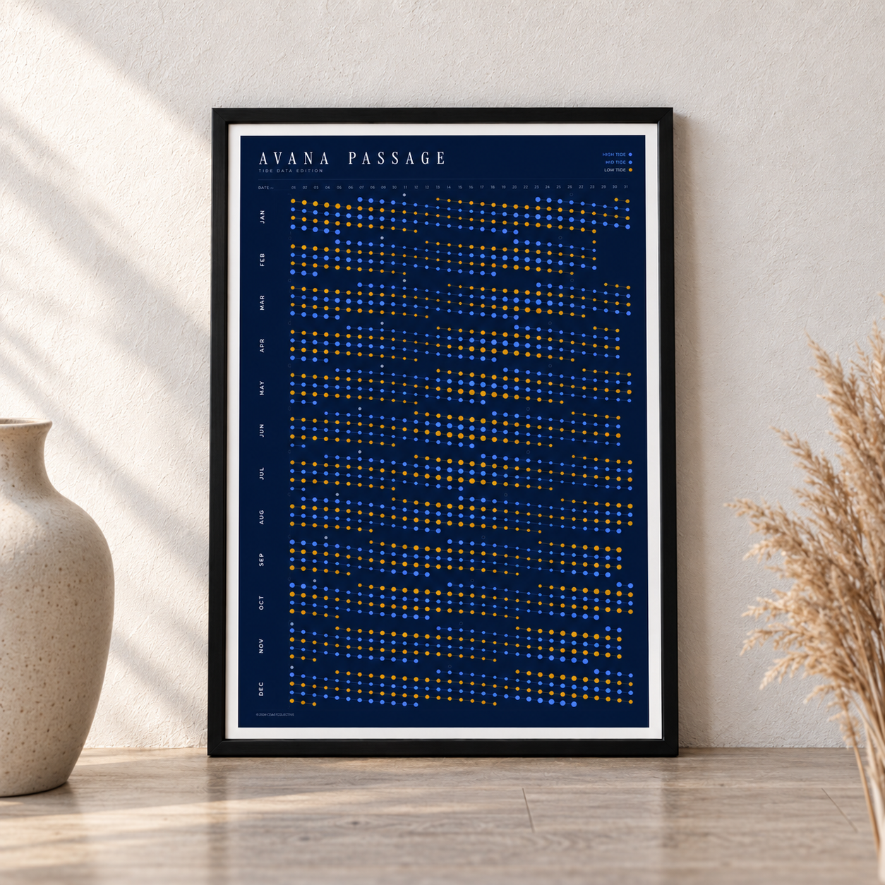 Poster in an interior setting
