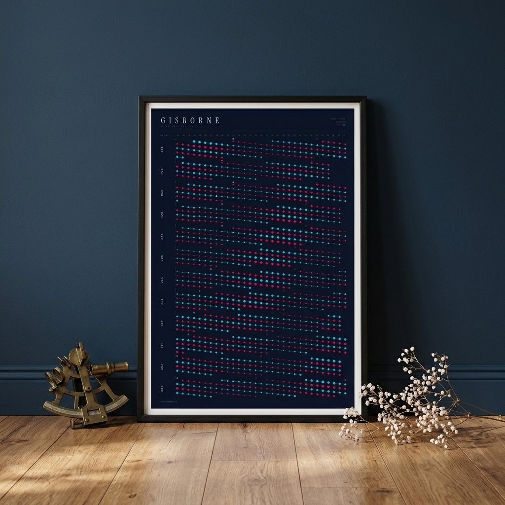Poster in an interior setting