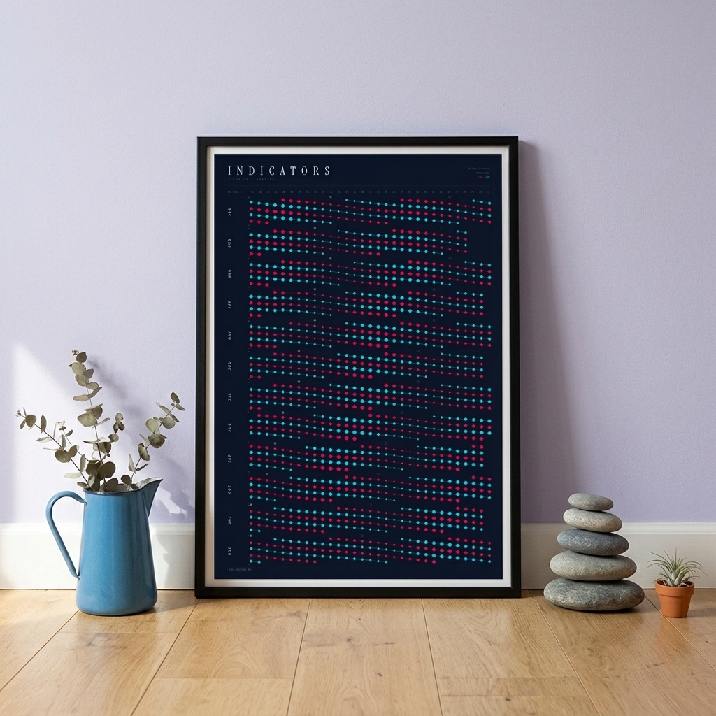 Poster in an interior setting