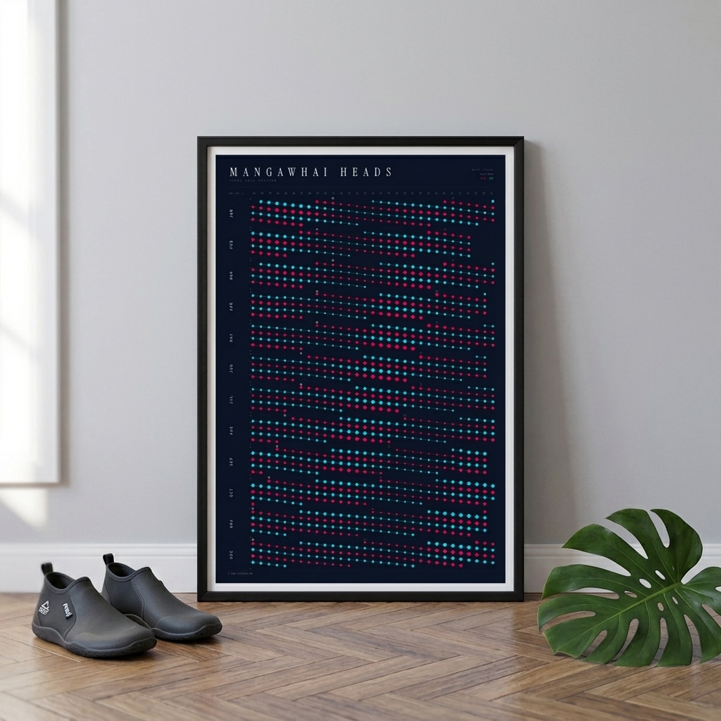 Poster in an interior setting