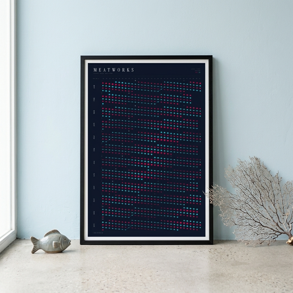 Poster in an interior setting