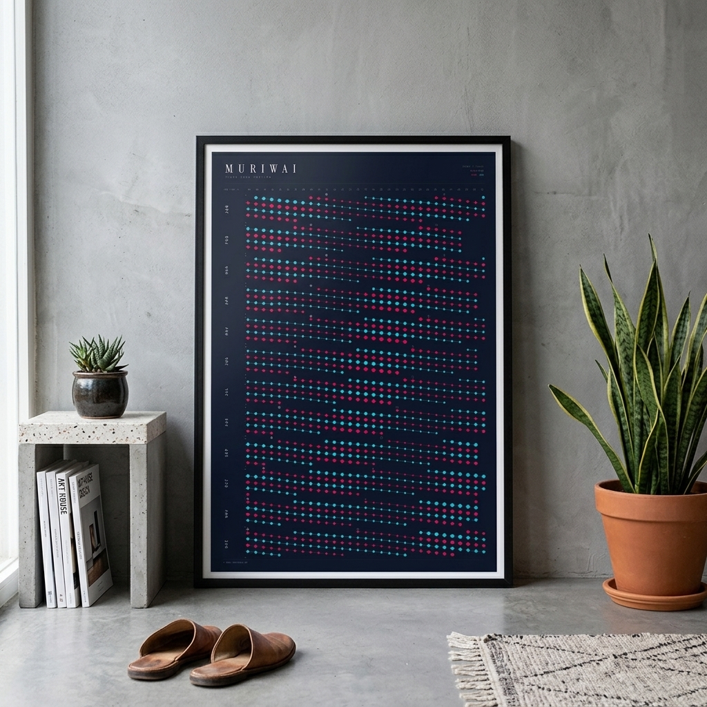 Poster in an interior setting