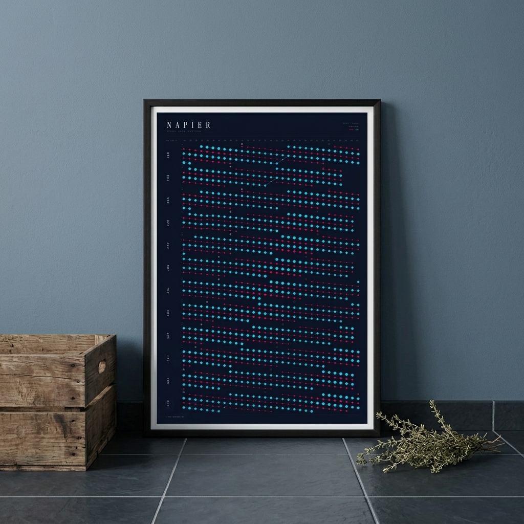 Poster in an interior setting