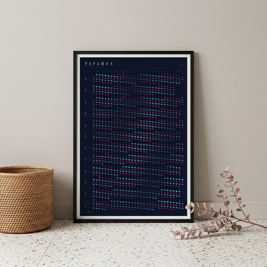 Poster in an interior setting