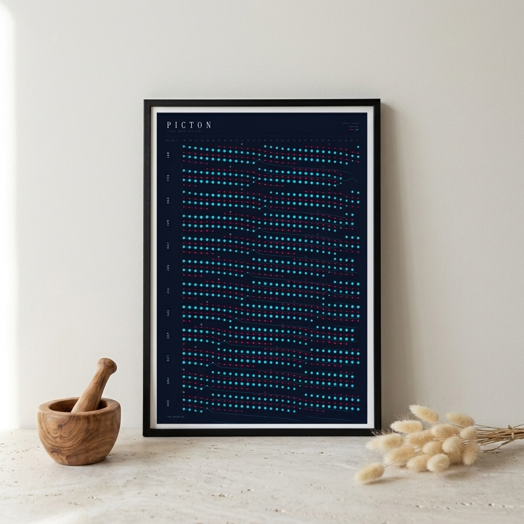 Poster in an interior setting