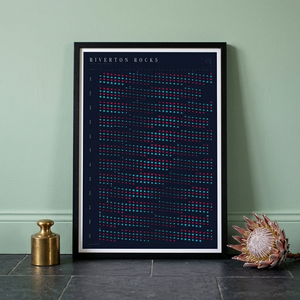 Poster in an interior setting