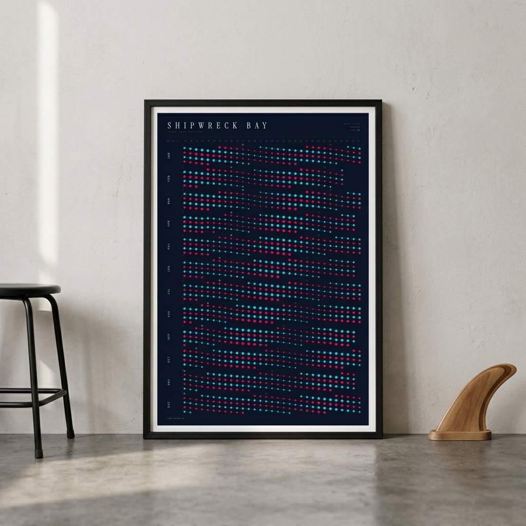 Poster in an interior setting