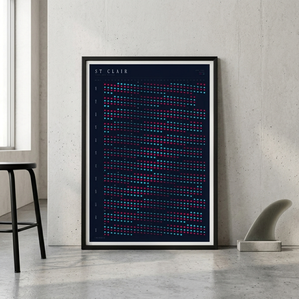 Poster in an interior setting