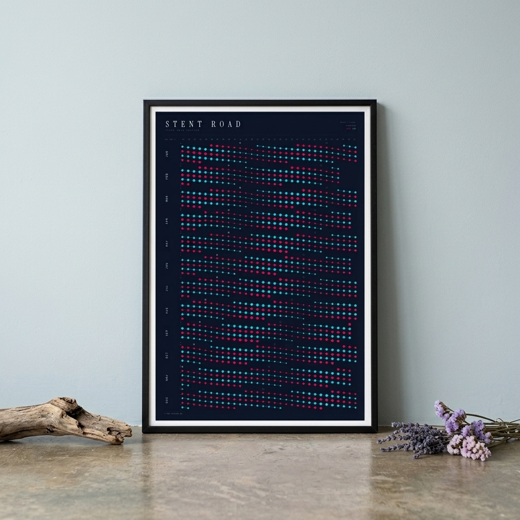 Poster in an interior setting