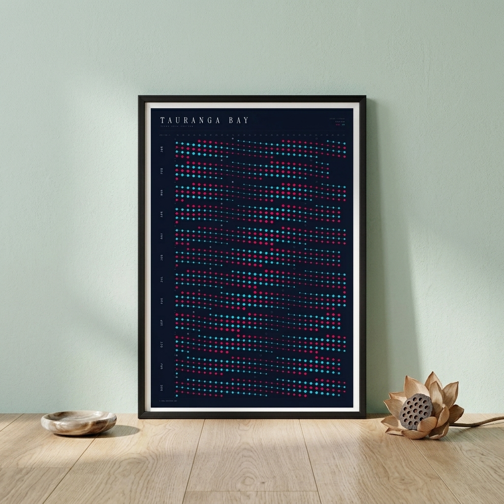 Poster in an interior setting