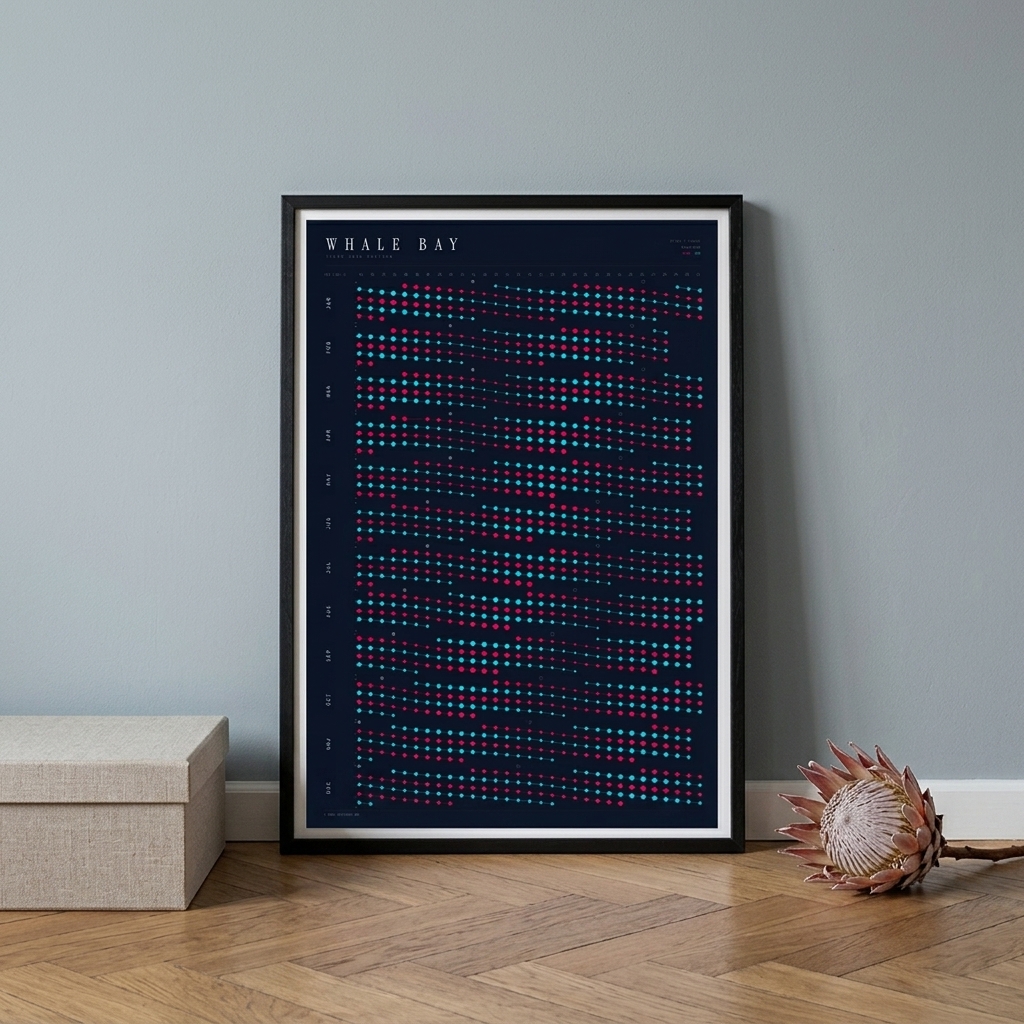 Poster in an interior setting