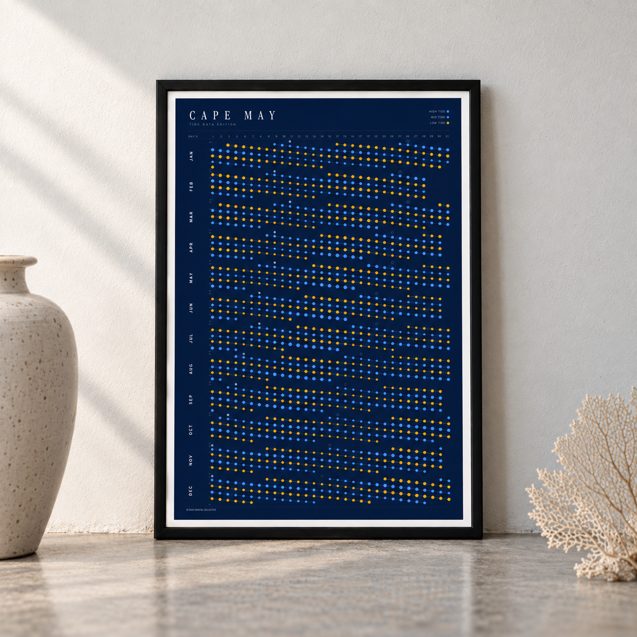 Poster in an interior setting