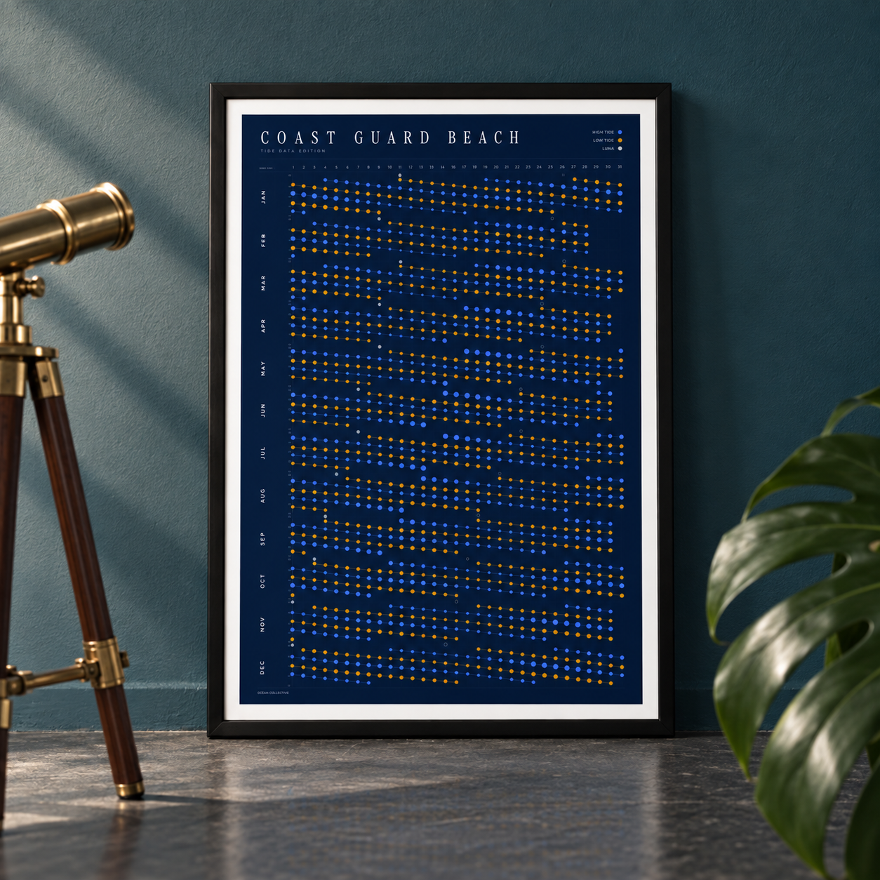 Poster in an interior setting