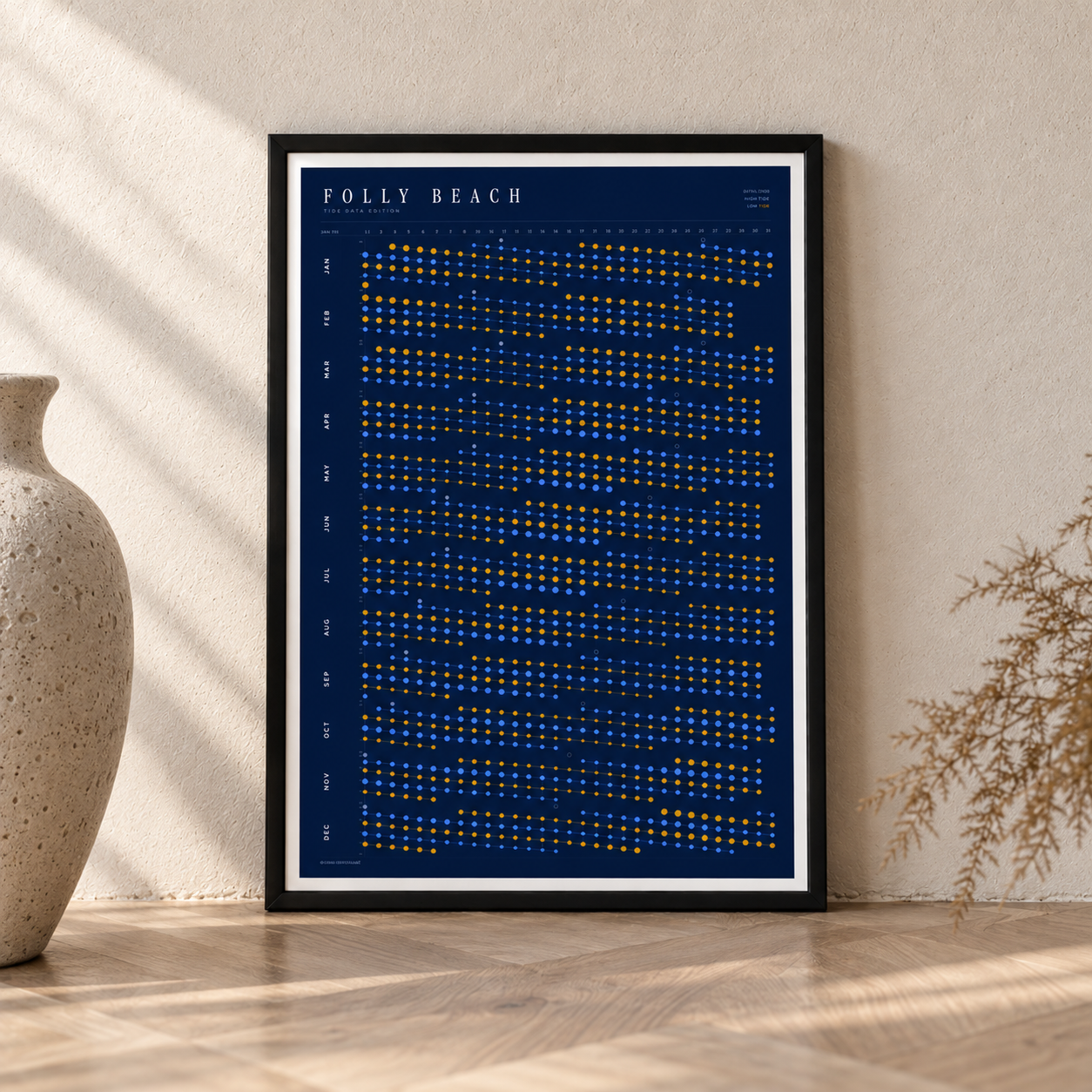 Poster in an interior setting