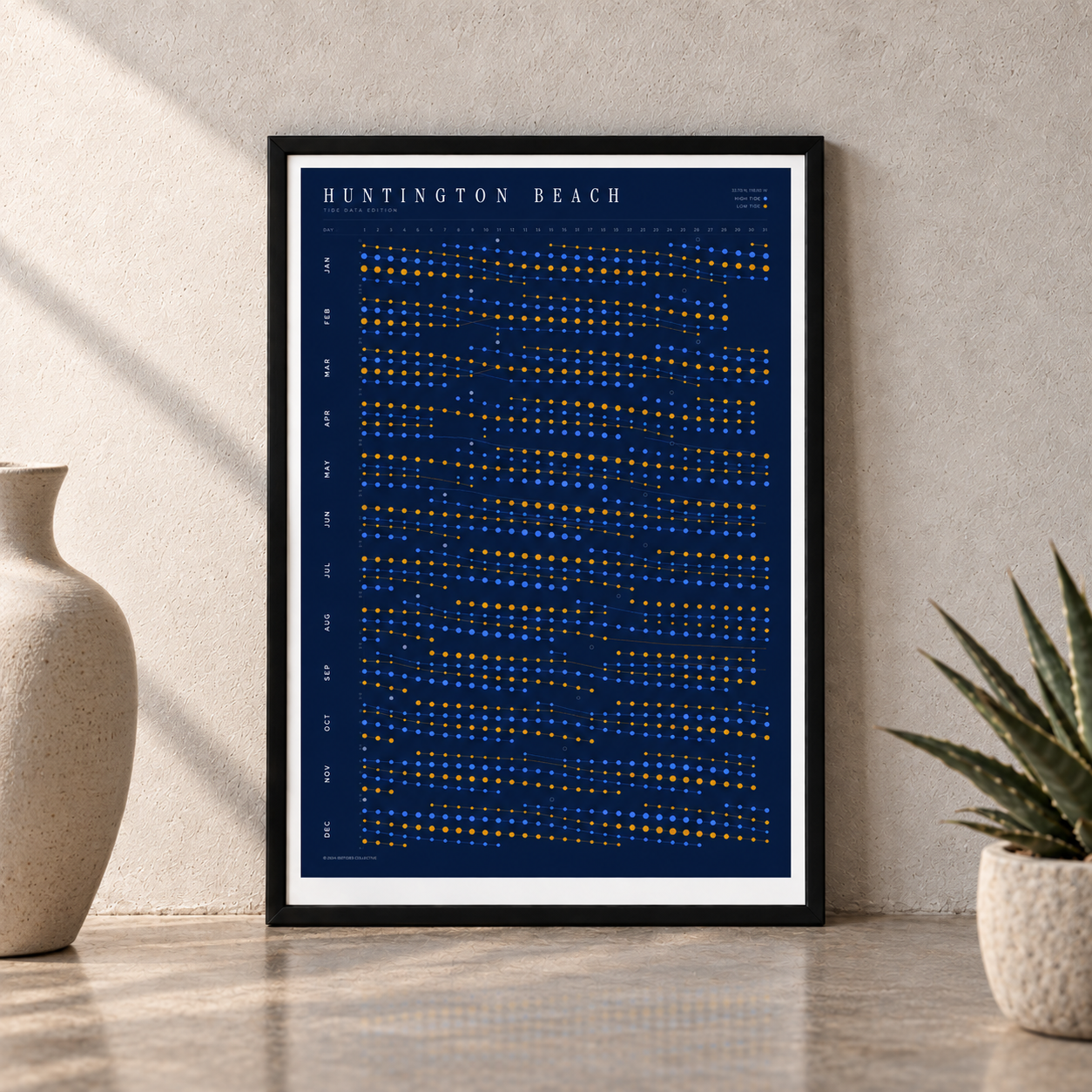 Poster in an interior setting