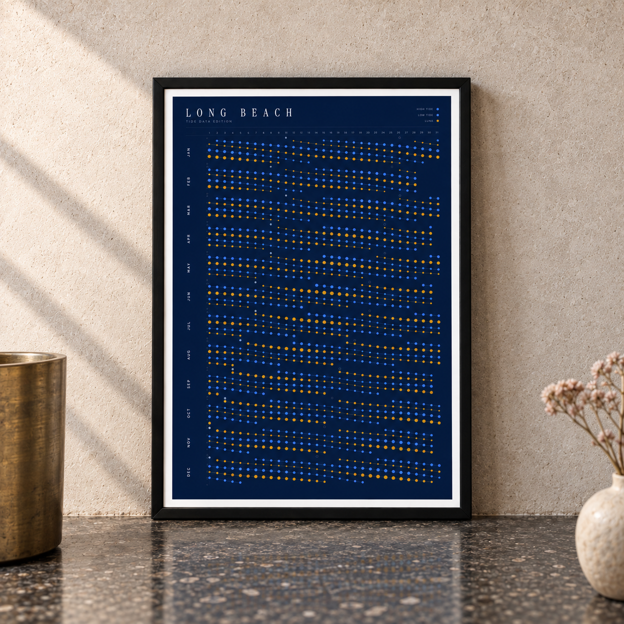 Poster in an interior setting