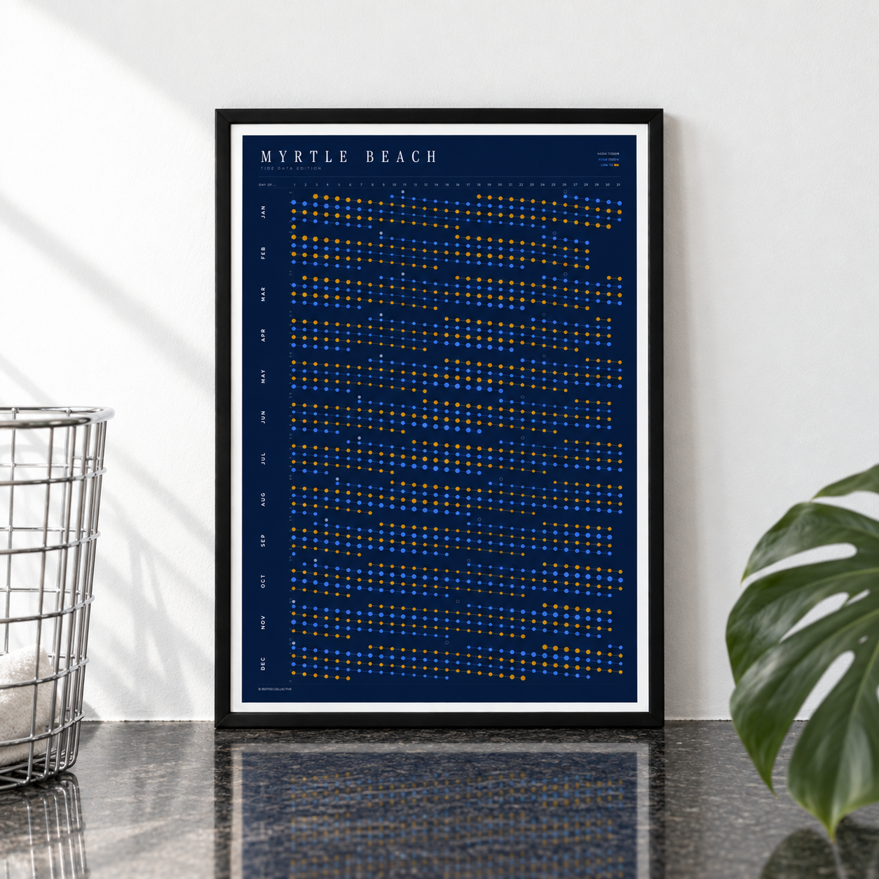 Poster in an interior setting