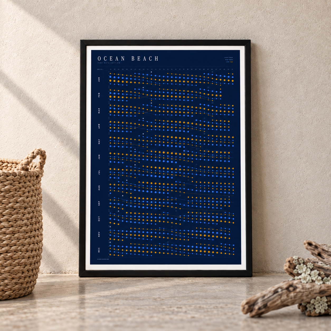 Poster in an interior setting
