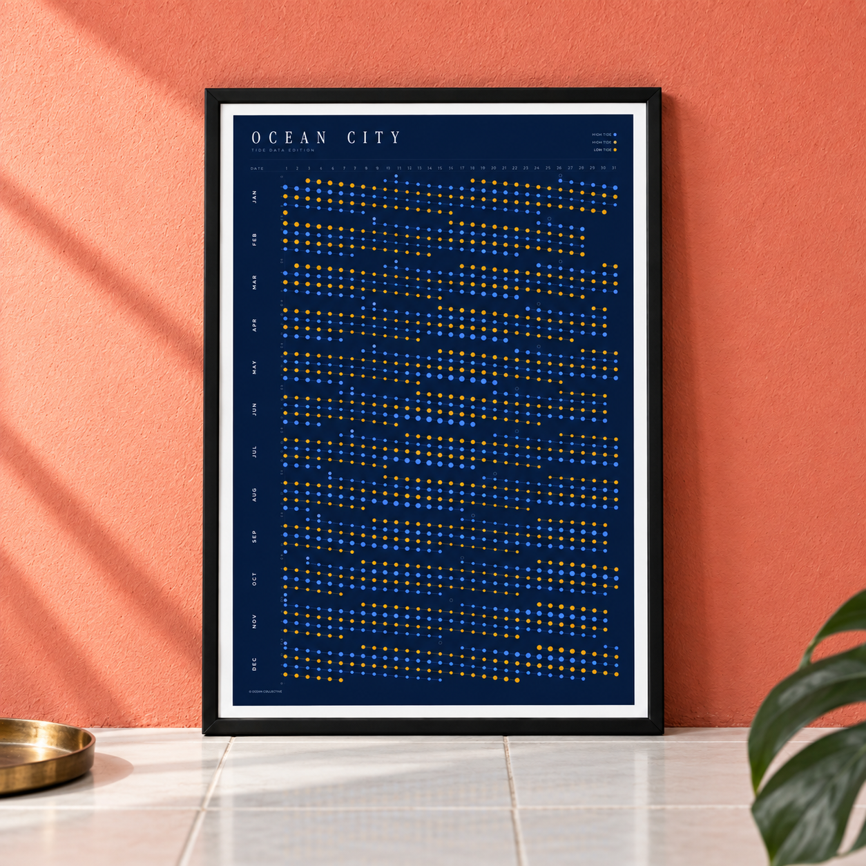 Poster in an interior setting