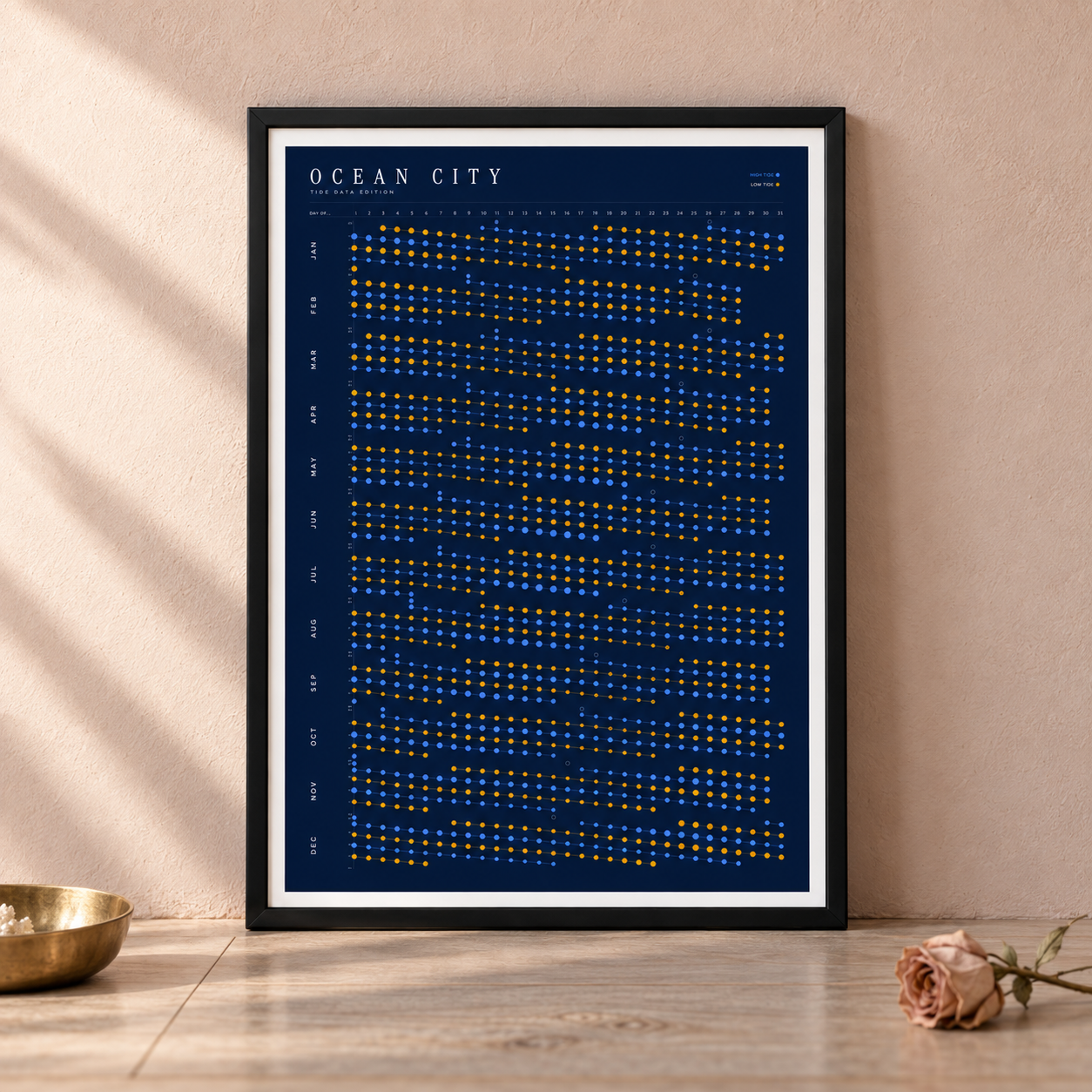 Poster in an interior setting