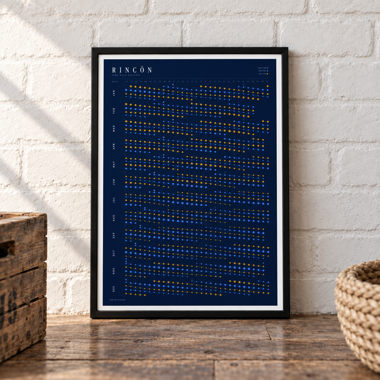 Poster in an interior setting