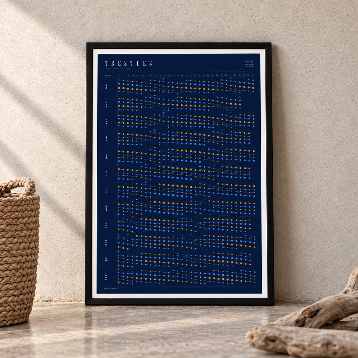 Poster in an interior setting