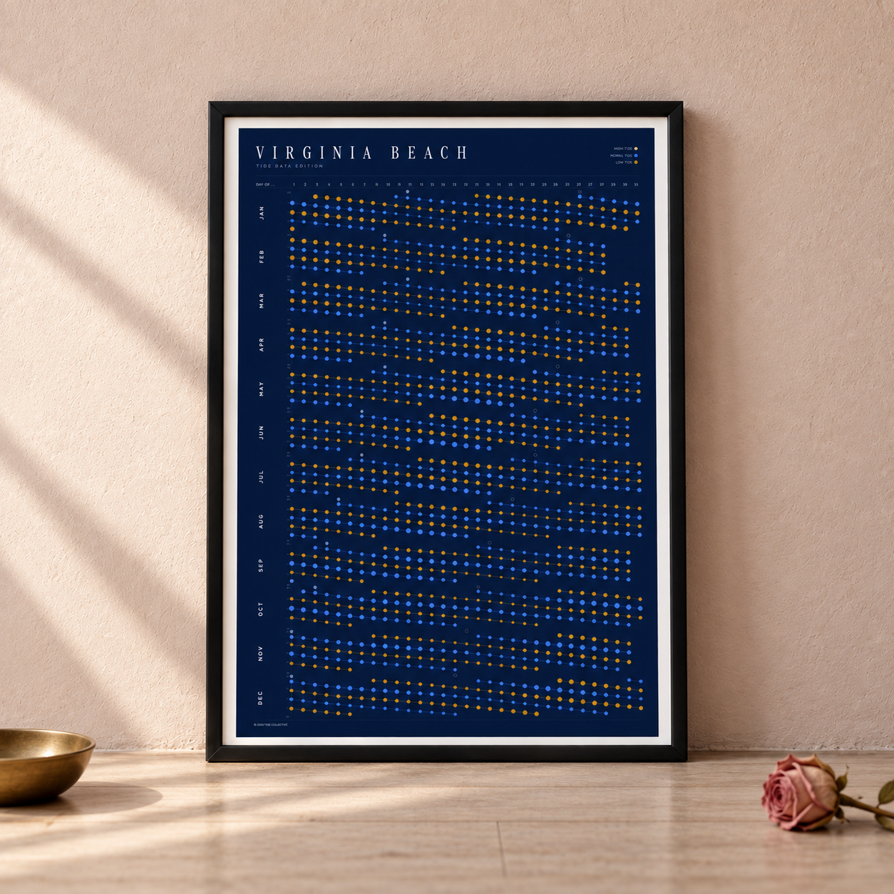 Poster in an interior setting